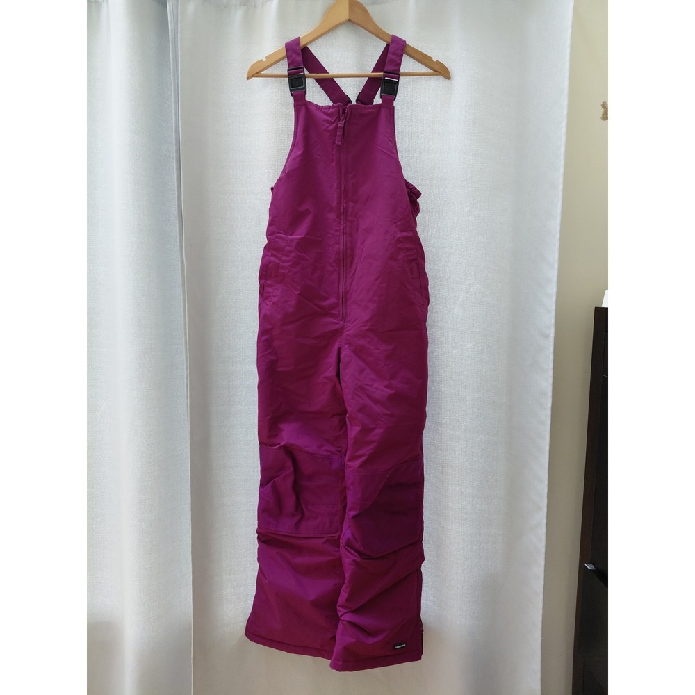 Lands End Kids Iron Knee Insulated Snow Bibs Purple Size 14H Husky Winter Pants